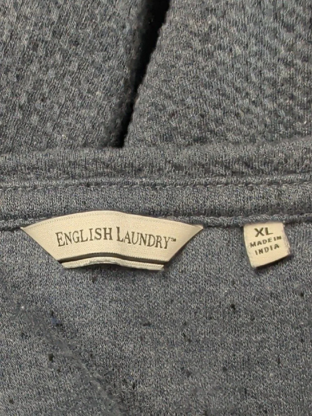 English Laundry Men's Textured Crewneck Sweater in Slate Blue XL